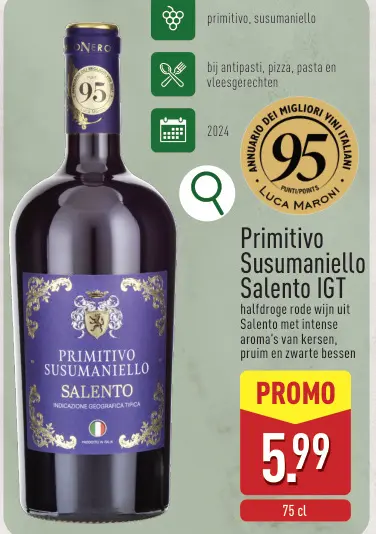 Promotie: Primitivo Susumaniello Salento IGT