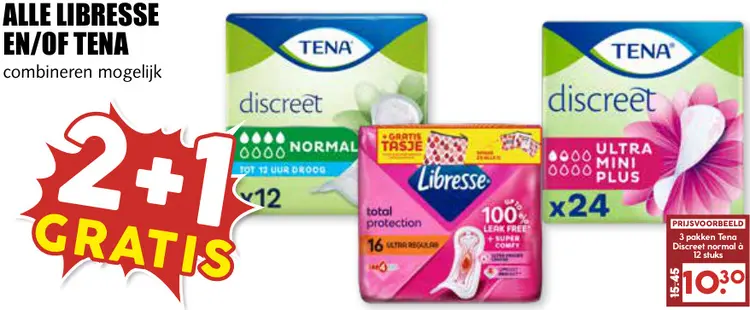 Aanbieding: Libresse en/of Tena