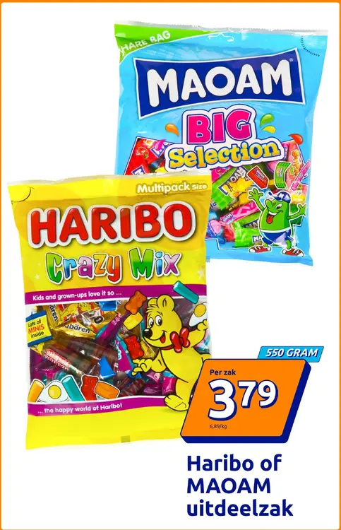 Aanbieding: Haribo of MAOAM uitdeelzak