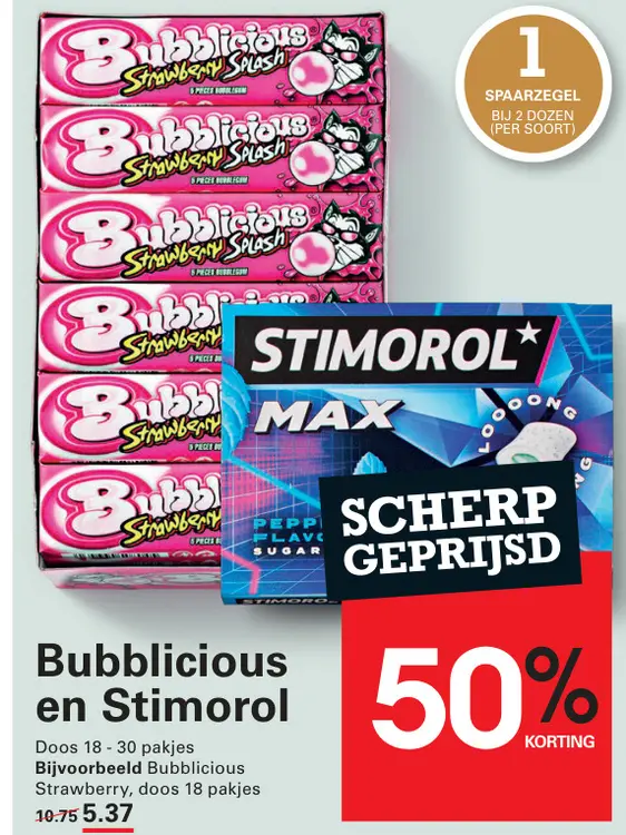 Aanbieding: Bubblicious en Stimorol