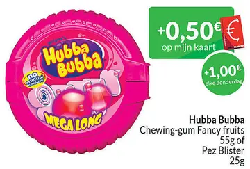 Aanbieding: Hubba Bubba Chewing-gum Fancy fruits