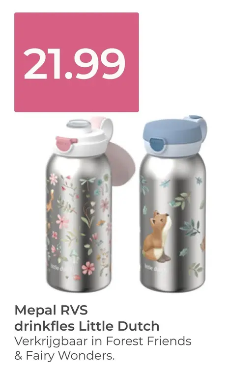 Aanbieding: RVS drinkfles Little Dutch