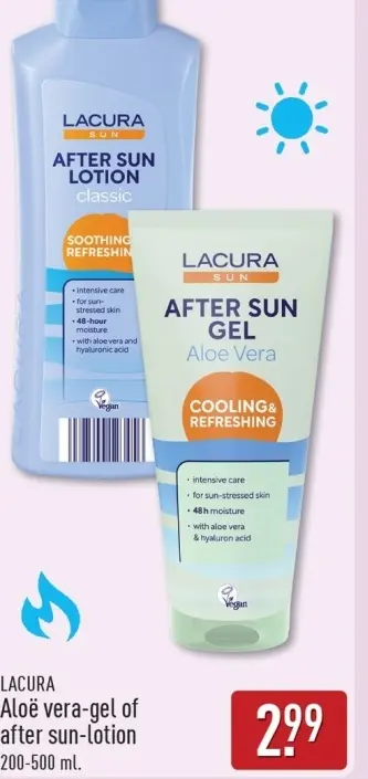Aanbieding: Aloë vera-gel of after sun-lotion