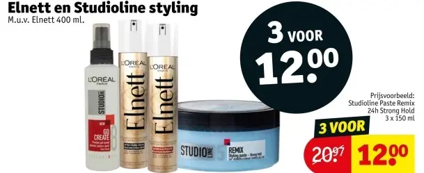Aanbieding: Elnett en Studioline styling
