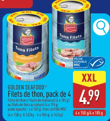 Offre: Filets de thon, pack de 4