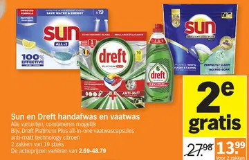 Aanbieding: Sun en Dreft handafwas en vaatwas