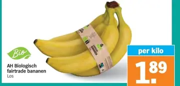 Aanbieding: AH Biologisch fairtrade bananen