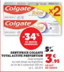 Offre: DENTIFRICE COLGATE TOTAL ACTIVE PREVENTION