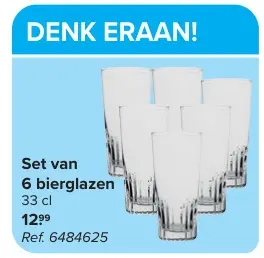Promotie: Set van 6 bierglazen