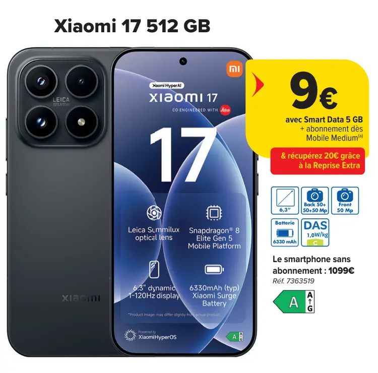 Offre: Xiaomi 17 512 GB