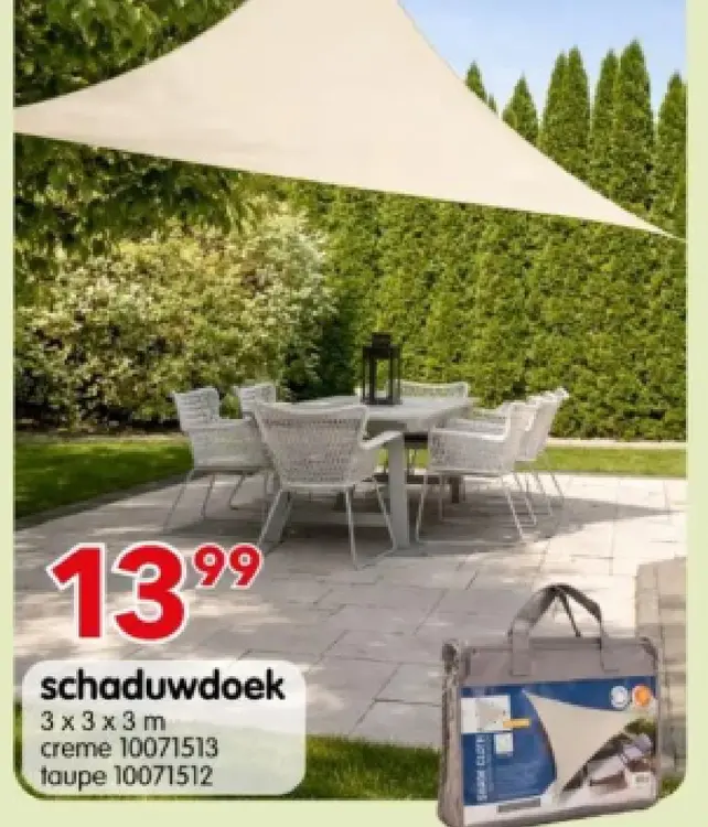 Promotie: schaduwdoek