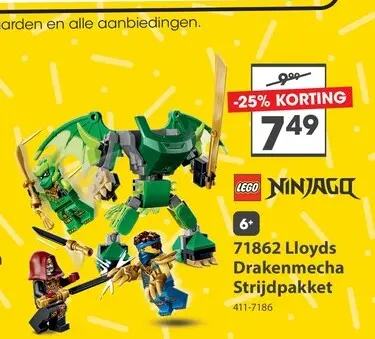 Aanbieding: LEGO 71862 Ninjago Lloyds Drakenmecha Strijdpakket