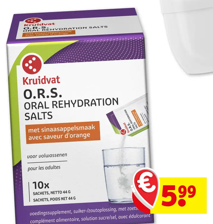 Offre: O.R.S. Oral Rehydration Salts met sinaasappel