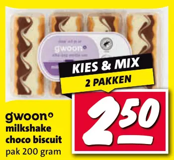 Aanbieding: Milkshake choco biscuit