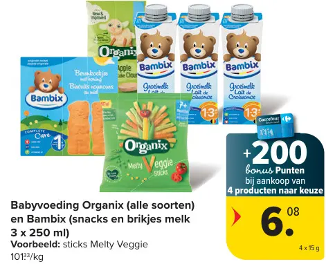 Promotie: Babyvoeding Organix en Bambix