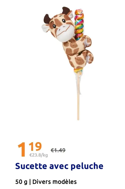 Offre: Sucette avec peluche