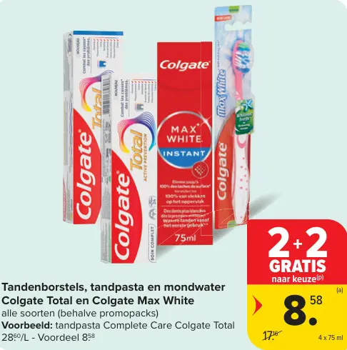 Promotie: Tandenborstels, tandpasta en mondwater
