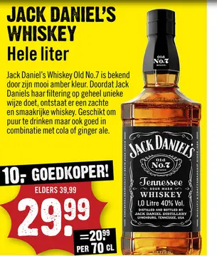 Aanbieding: Jack Daniel's Whiskey 100 cl