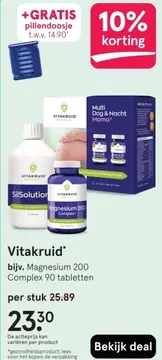 Aanbieding: Vitakruid Magnesium 200 Complex