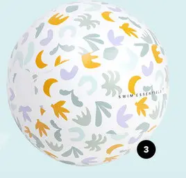 Aanbieding: Swim Essentials Abstract kinder strandbal met print wit