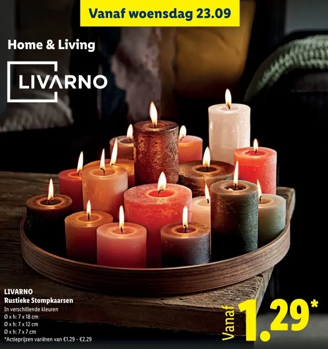 Aanbieding: Rustieke Stompkaarsen