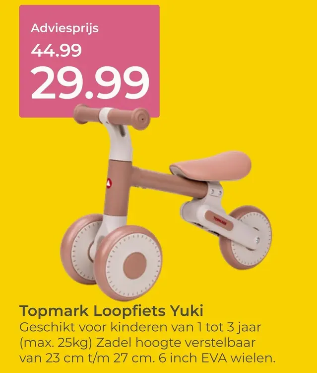 Aanbieding: Topmark Loopfiets Yuki