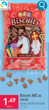 Offre: Biscuits ABC au cacao