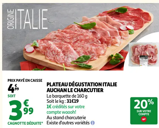 Offre: Plateau dégustation italie