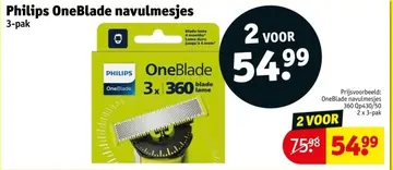 Aanbieding: Philips OneBlade navulmesjes