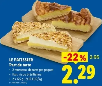 Offre: Part de tarte