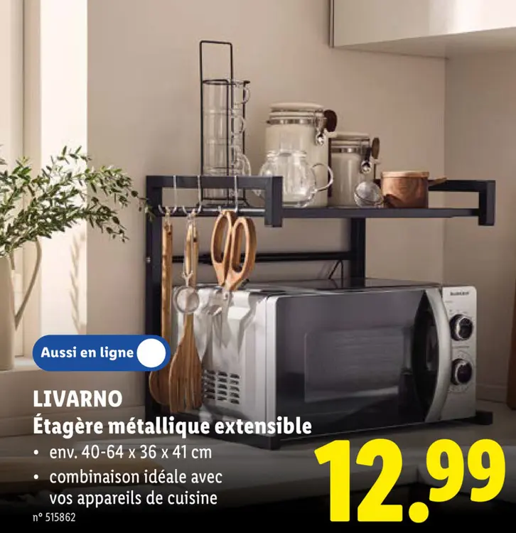Offre: Étagère métallique extensible