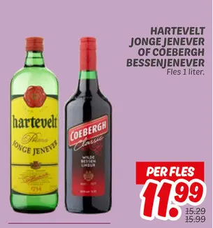 Aanbieding: Hartevelt jonge jenever of Coebergh bessenjen