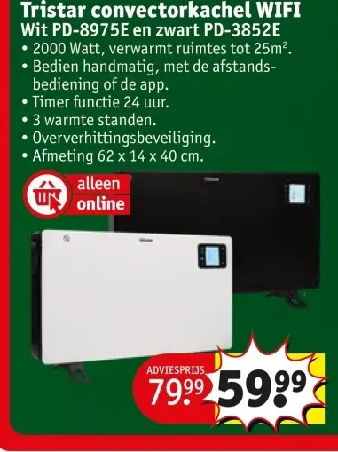 Promotie: Tristar convectorkachel WIFI