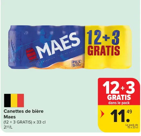 Offre: Canettes de bière