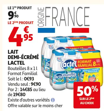 Promotie: Lait demi-écrémé
