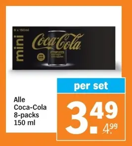 Aanbieding: Alle Coca-Cola 8-packs 150 ml