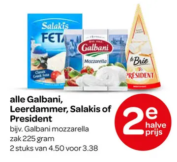 Aanbieding: Galbani, Leerdammer, Salakis of President