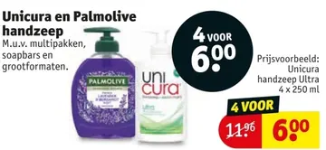Aanbieding: Unicura en Palmolive handzeep
