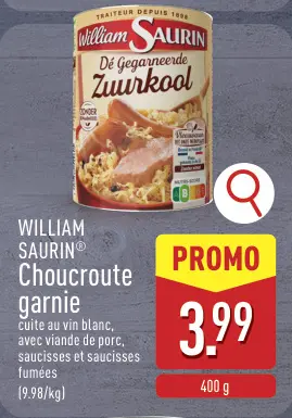 Offre: Choucroute garnie