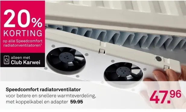 Aanbieding: Speedcomfort radiatorventilator