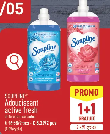 Offre: Soupline Adoucissant active fresh