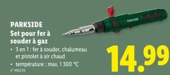 Offre: Set pour fer à souder à gaz