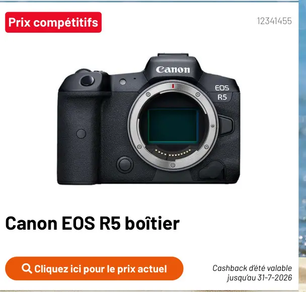 Offre: EOS R5 boîtier