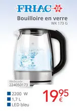 Offre: Bouilloire en verre