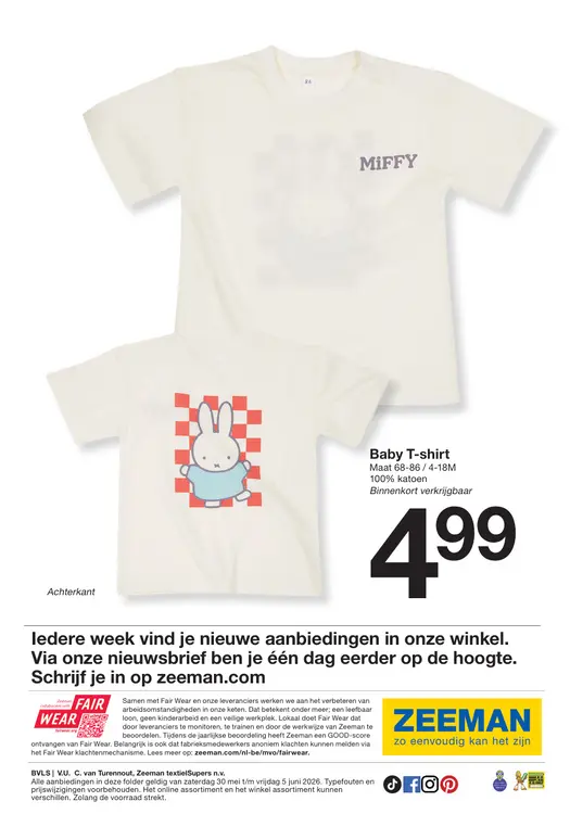 Promotie: Baby T-shirt
