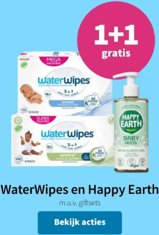 Promotie: WaterWipes en Happy Earth