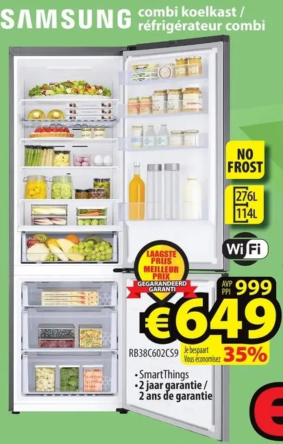 Offre: combi koelkast / réfrigérateur combi