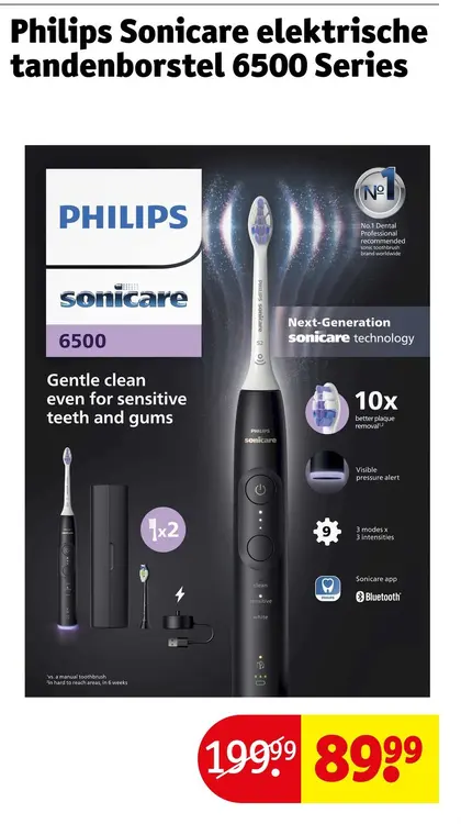Aanbieding: Philips Sonicare elektrische tandenborstel 6500 series