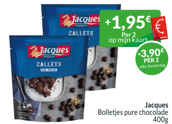 Aanbieding: Jacques Bolletjes pure chocolade