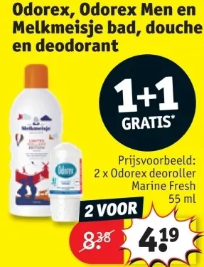 Aanbieding: Odorex, Odorex Men en Melkmeisje bad, douche en deodorant